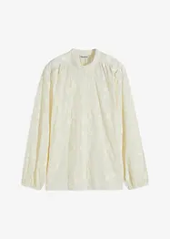 Lätt transparent blus med blomapplikation, bonprix