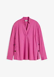 Tunika i poplin med knappar, bonprix