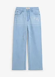 Wide Leg Jeans med medelhög midja, bonprix