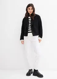 Oversizeblus i bomull med trekvartsärm, bonprix