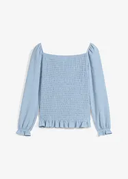 Långärmad topp med smock, bonprix