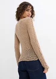 Stickad jumper med strukturmönster, bonprix