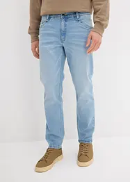 Stretchjeans i kraftig denim med avsmalnande ben, Relaxed Fit, bonprix