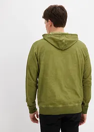 Sweatshirt med huva i ekologisk bomull, bonprix