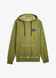 Sweatshirt med huva i ekologisk bomull, bonprix