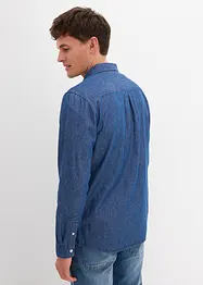 Långärmad jeansskjorta i ren bomull, bonprix