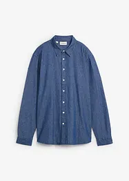 Långärmad jeansskjorta i ren bomull, bonprix