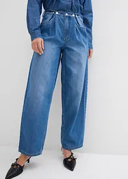 Balloon Jeans Mid Waist, med knappar, bonprix