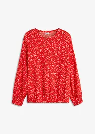 Långärmad topp i jerseykräpp, bonprix