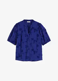 Kortärmad blus i ren bomull, bonprix