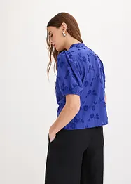 Kortärmad blus i ren bomull, bonprix