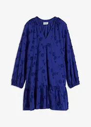 Klänning med blomapplikation, bonprix