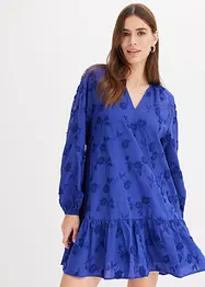 Klänning med blomapplikation, bonprix