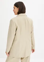 Kavaj med linnelook och randigt foder, bonprix