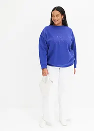 Stretchjeans med medelhög midja och vida ben, bonprix