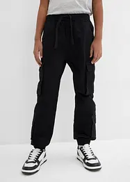 Stretchig cargobyxa i dra på-modell för barn, normal passform, bonprix