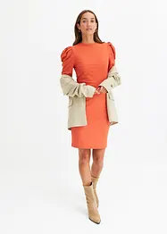 Ribbstickad jerseyklänning, bonprix