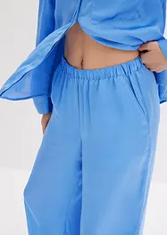 Pyjamas i oversized modell av vävt satinmaterial, bonprix