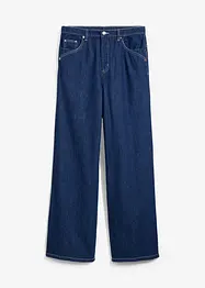 Wide Leg Jeans Mid Waist, med bekväm midja, bonprix