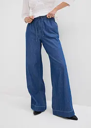 Wide Leg Jeans, Mid Waist, med bekväm midja, bonprix