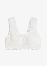 Bralette med bekväm framknäppning, utan bygel, bonprix