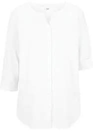 Blus med linne och 3/4-ärm, bonprix