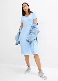 Jerseyklänning med omlottlook, bonprix