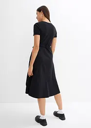Jerseyklänning med omlottlook, bonprix