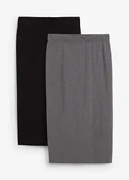 Jerseykjol i pennsmal modell (2-pack), bonprix