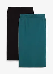 Jerseykjol i pennsmal modell (2-pack), bonprix