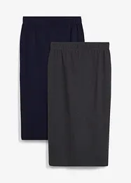 Jerseykjol i pennsmal modell (2-pack), bonprix