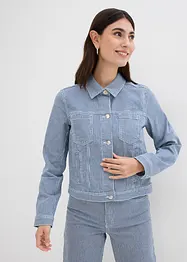 Randig jeansjacka i kort modell, bonprix