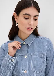 Randig jeansjacka i kort modell, bonprix