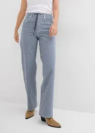 Straight Jeans, High Waist, med ränder, bonprix