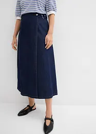 Jeanskjol i omlottstil, Super Soft, bonprix