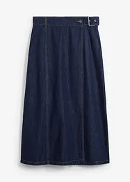 Jeanskjol i omlottstil, Super Soft, bonprix