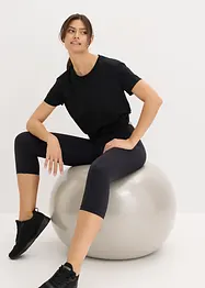 Träningsleggings i ultralätt utförande med bekväm midja och caprilängd, bonprix
