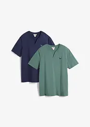 T-shirt (2-pack) av ren ekologisk bomull, bonprix