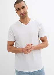 T-shirt i Slim Fit av ren ekologisk bomull (2-pack), bonprix