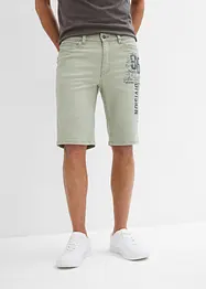 Jeansshorts med tryck, Regular Fit, bonprix