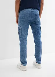 Regular Fit Cargo Jeans i dra på-modell, Tapered, bonprix