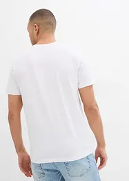 T-shirt i Slim Fit av ren ekologisk bomull (2-pack), bonprix