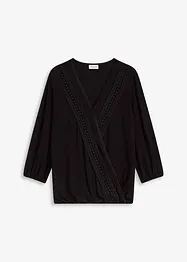 Topp med spets och omlottlook, bonprix