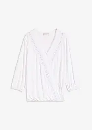 Topp med spets och omlottlook, bonprix