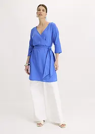 Miniklänning med omlottlook och skärp, bonprix