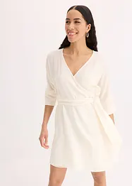 Miniklänning med omlottlook och skärp, bonprix
