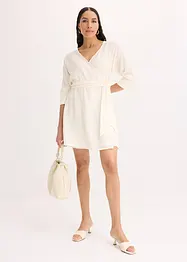 Miniklänning med omlottlook och skärp, bonprix