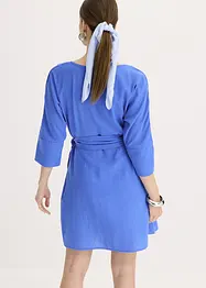 Miniklänning med omlottlook och skärp, bonprix