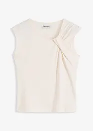 Topp med vriden design i elastisk bomullsmix, bonprix