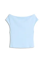 Off-shoulder-topp av ren ekologisk bomull, bonprix